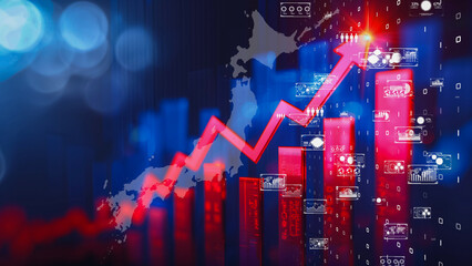 High-tech stock market chart, Innovative financial analytics display