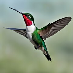 Fototapeta premium a hummingbird bird in flight, wildlife, nature, 