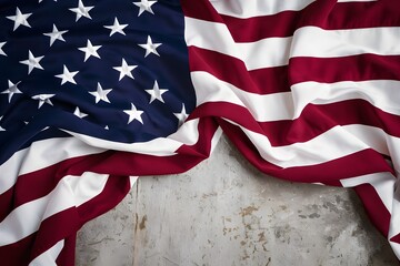 A patriotic image of the American flag draped elegantly with dynamic folds.