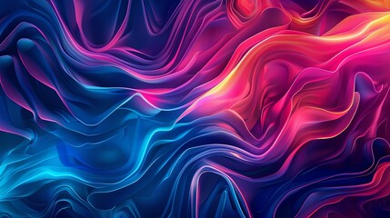 Fototapeta premium A colorful, abstract painting with a blue and pink swirl