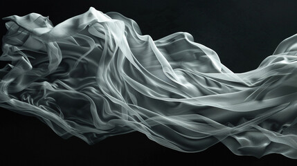 Fototapeta premium Dynamic Cloth: A Visual Symphony of Wind's Embrace