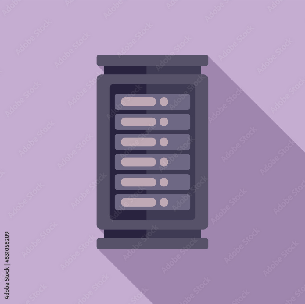 Aufkleber purplehued flat design vector icon illustrating a database server
