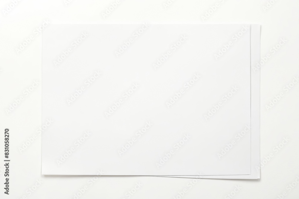 Wall mural blank white paper sheets