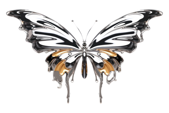 PNG 3d render of butterfly animal white background accessories.