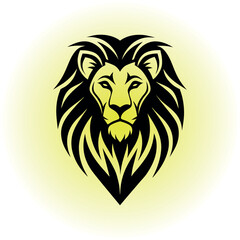 A Lion face Logo Vector Design