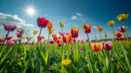 summer meadow tulips clear img