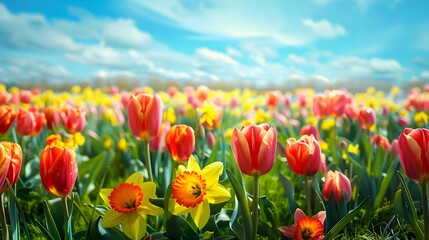 spring meadow tulips