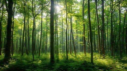 summer forest sunlight tall image