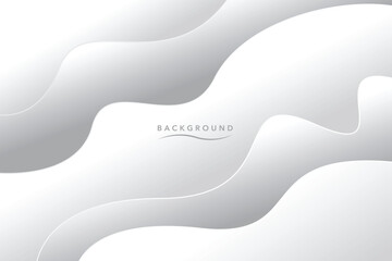 Abstract white and gray wave modern soft and clean vector background template