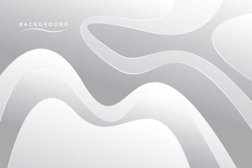 Abstract white and gray wave modern soft and clean vector background template