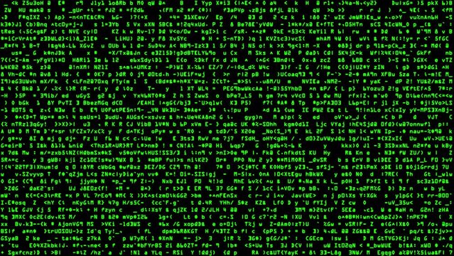 Abstract binary code background, big data, hacker code, and digital technology. 4K animation that scans trillions of codes within seconds