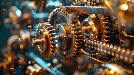 Fototapeta premium Auto engine. disassembling, inspecting gears, pistons for maintenance and repair