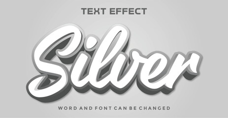 Silver editable text effect