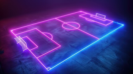 Glowing Soccer Field.