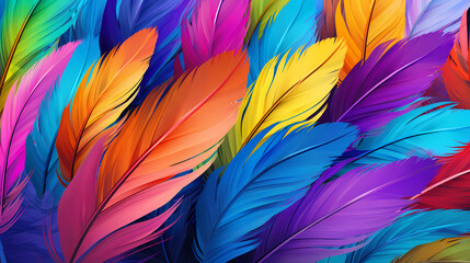 Colorful feather texture