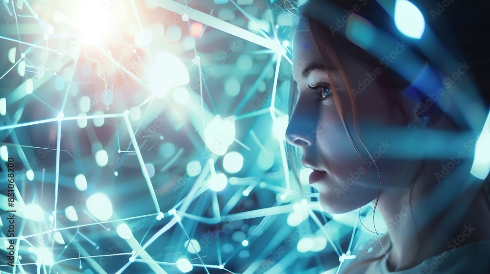 Aufkleber digital technology internet network connection big data digital marketing iot internet of things wom