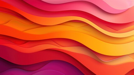 Modern and trendy background. Abstract design with wave shapes in paper cut style.