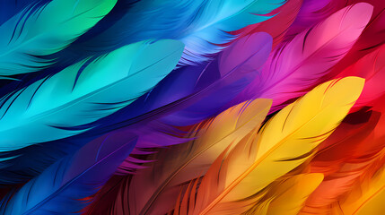 Colorful feather texture