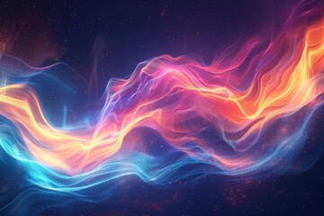 Fototapeta premium AI created colorful energy beam background illustration.