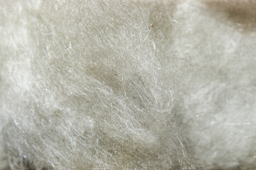 Construction glass wool macro shot, banner, background.