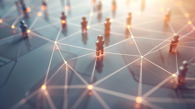 Business network concept Management strategy Human resources : Generative AI