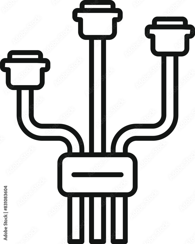Poster minimalistic black and white vector electrical circuit icon design illustration for modern digital t