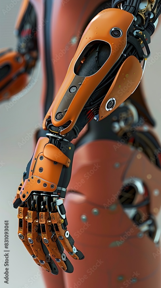 Poster bionic robotic artificial limb development advancing high tech engineering innovation