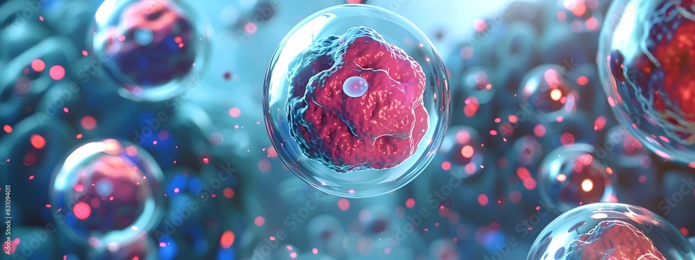 Poster advanced cellular imaging techniques visualizing intricate biological processes