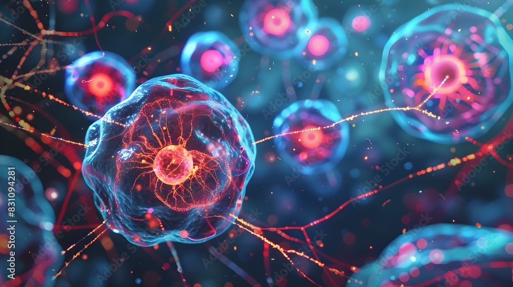 Poster captivating cellular dynamics insights into the intricate world of biological processes