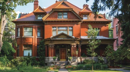 Fototapeta premium Celebrating the diversity of architectural styles found in multicultural neighborhoods and historic districts.