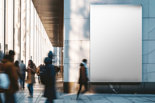 PNG building billboard mockup, transparent design