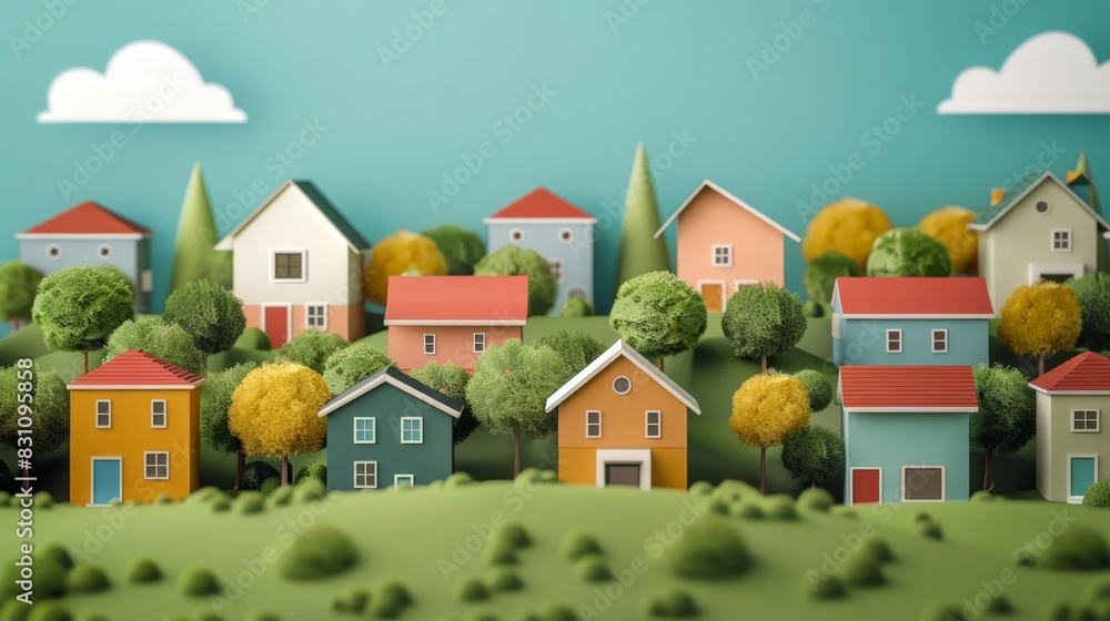 Aufkleber create a visual aid explaining how to use real estate as a hedge against inflation. highlight strate