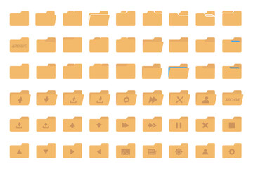 desktop interface window with folders isolated on transparent background simple ui vector flat illustration