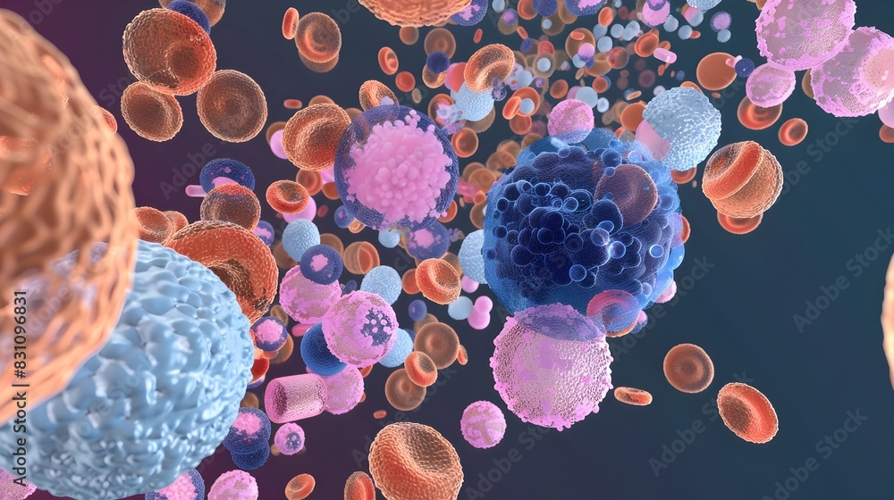 Poster microscopic cell sorting visualization using flow cytometry technique