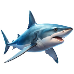Naklejka premium shark on transparent background