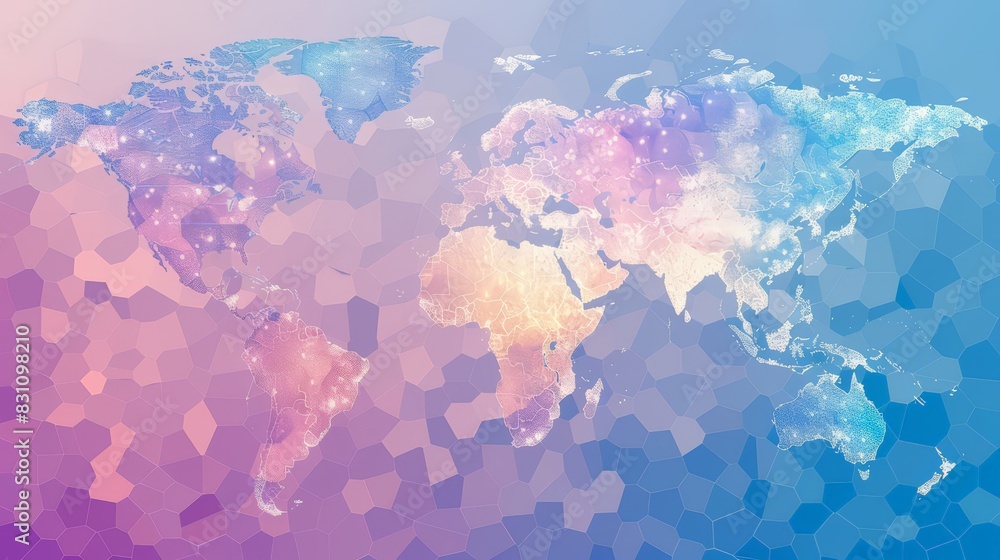 Aufkleber create a world map depicting the population density of each country. use a color gradient to represe