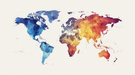 Fototapeta premium Create a world map depicting the population density of each country. Use a color gradient to represent different population densities and label major population centers.