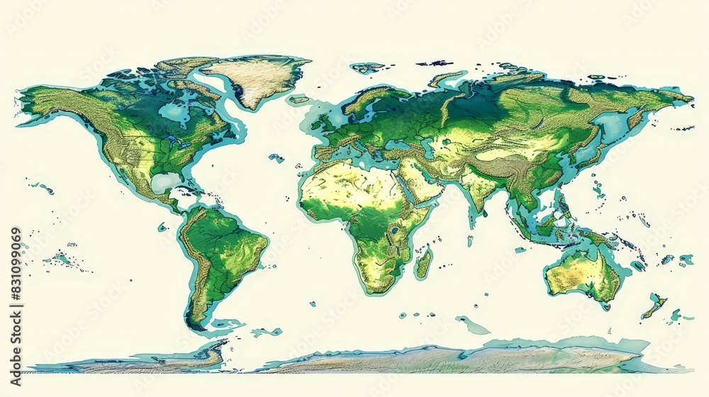 Poster create a world map that marks the locations of the world's largest rivers. include the river names, 