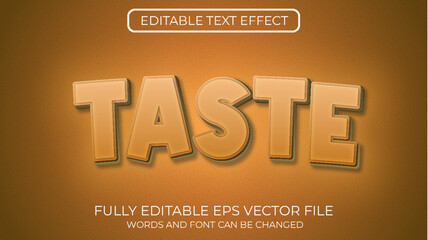 Taste editable text effect sign headline title