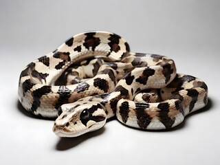 A Boa Constrictor snake on a white background. AI generated image