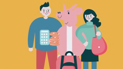 Fototapeta premium Design a graphic that explains the importance of financial planning for adults. Include steps for creating a budget, saving for retirement, and managing debt.