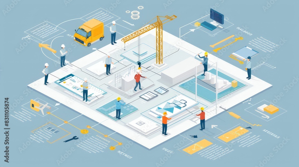 Poster design a visual guide to construction project management methodologies. include traditional approach