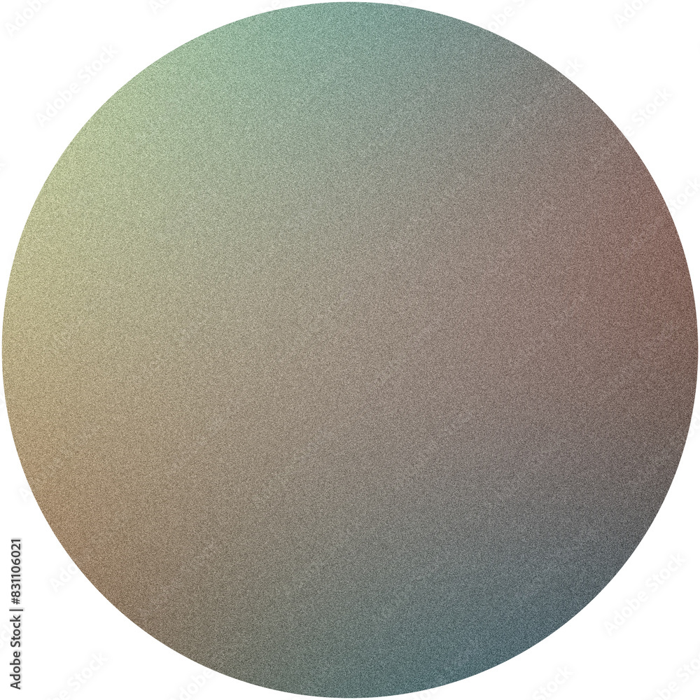 Poster Grainy, circular textured gradient element on a transparent checkered background