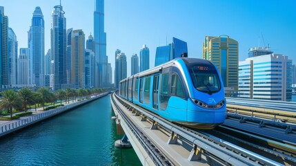 Naklejka premium Design a visual guide to public transportation system. Include information on the metro, buses, and water taxis, and tips for getting around the city efficiently.