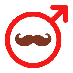 Male Signage with mustache Concept Vector Icon Design, Fathers Day Symbol, Dads Gift Elements Sign, Parents Day Stock illustration