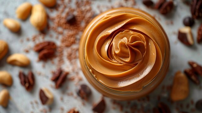 A Symphony in a Jar: Nutty Peanut Butter Bliss. Generative AI