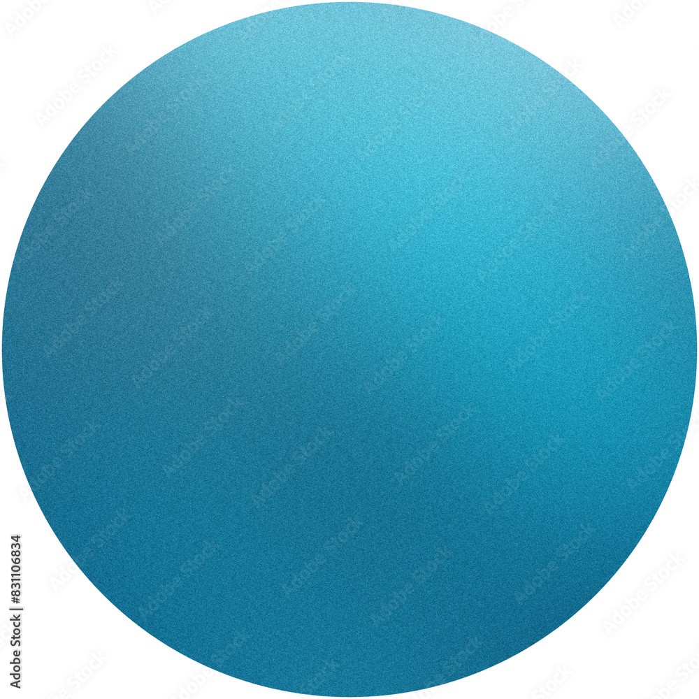 Poster textured blue sphere with a smooth gradient isolated on a transparent background