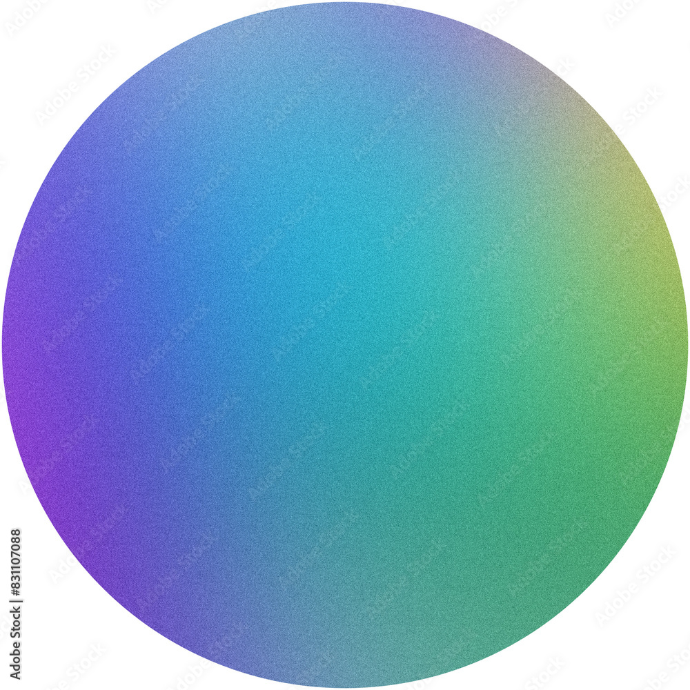 Poster colorful sphere with a textured surface on a transparent checkered background