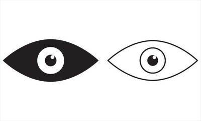 Eye icon set. See  symbol. Show password. EPS 10/AI