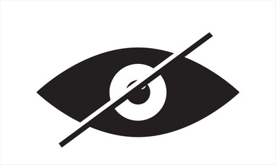 Eye icon set.  Unsee symbol. Show password. EPS 10/AI